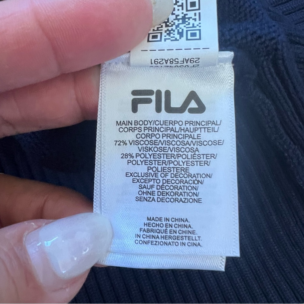 ❤️NWT❤️ FILA Baseline Cardigan Navy - Picture 8 of 8
